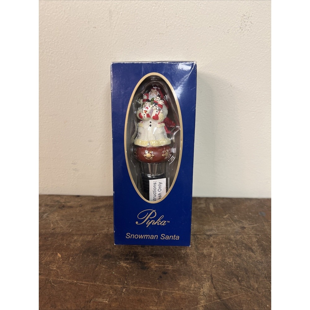 NEW Pippa Snowman Santa Wine Stopper